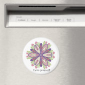 Hou van jezelf mandala bloemen magneet (Insitu (Vaatwasser))