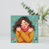 Hou van jezelf | Meisje knuffelt zichzelf (Staand voorkant)