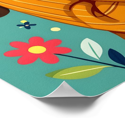 Hou van jezelf | Meisje knuffelt zichzelf Poster (Hoek)