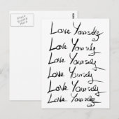 Hou van jezelf! Motivatie kalligrafie Briefkaart (Voorkant / Achterkant)