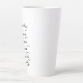 Hou van jezelf! Motivatie kalligrafie Latte Mok (Voorkant)