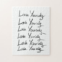 Hou van jezelf! Motivatie kalligrafie Legpuzzel