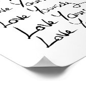 Hou van jezelf! Motivatie kalligrafie Poster (Hoek)