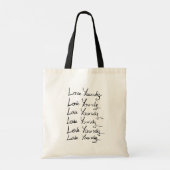 Hou van jezelf! Motivatie kalligrafie Tote Bag (Achterkant)