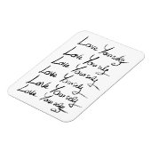 Hou van jezelf!  Motiverende kalligrafie quote Magneet (Linkerzijde)