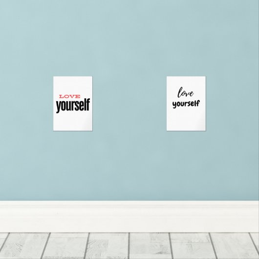 hou van jezelf muurkunst sets (Houten vloer)