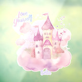 Hou van jezelf portret aanpasbaar raamsticker (Vel 3)