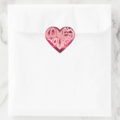 Hou van jezelf Retro Roze Hart Sticker (Tas)