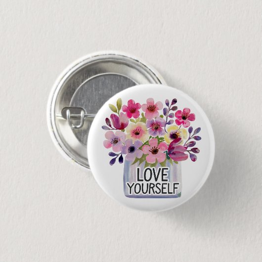 Hou van jezelf ronde button 3,2 cm (Voorkant /achterkant)