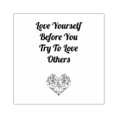 Hou van jezelf..... rubberstempel (Afrduk)