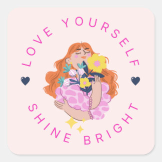 Hou van jezelf Shine Bright Sticker
