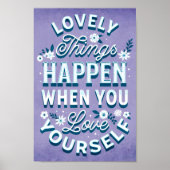 Hou van jezelf, speelse zelfliefde motivatie poster (Voorkant)