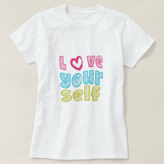 Hou van jezelf t-shirt (Design voorkant)