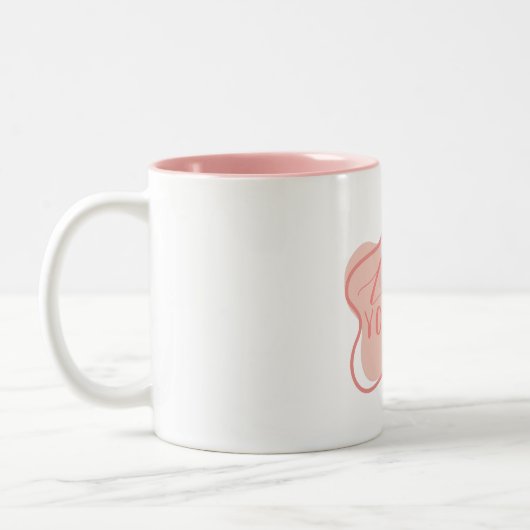 Hou van jezelf  tweekleurige koffiemok (Links)