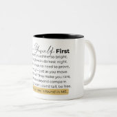 Hou van jezelf tweekleurige koffiemok (Voorkant rechts)