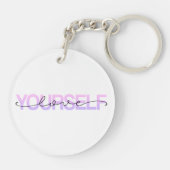 Hou van jezelf Valentijn kalligrafie | Button Sleu Sleutelhanger (Achterkant)