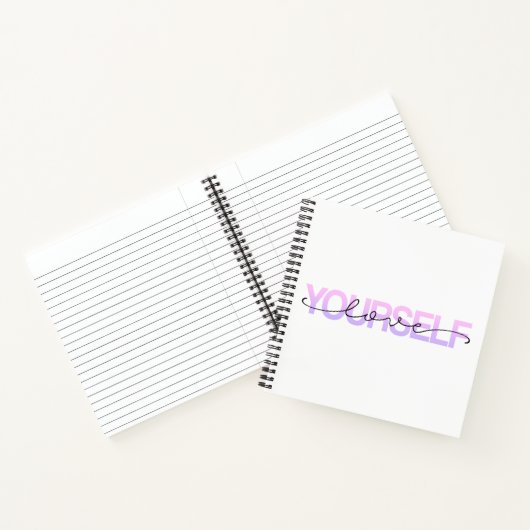 Hou van jezelf Valentijn kalligrafie | Notitieboek (Binnen)