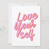 Hou van jezelf Valentijnsdag Feestdagenkaart (Voorkant)