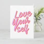 Hou van jezelf Valentijnsdag Feestdagenkaart (Staand voorkant)