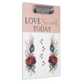 Hou van jezelf vandaag bloementijd klembord (Rechts)