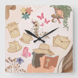 Hou van jezelf vierkante klok