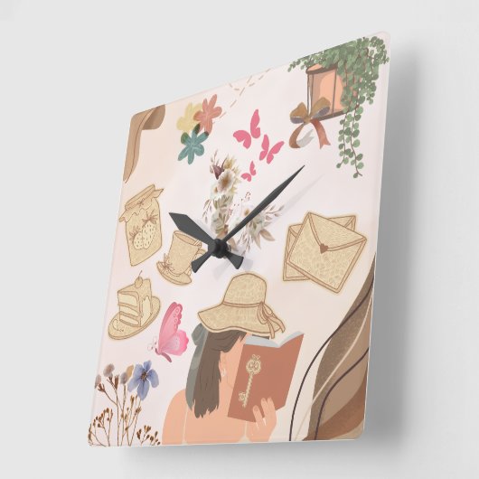 Hou van jezelf vierkante klok (Hoek)