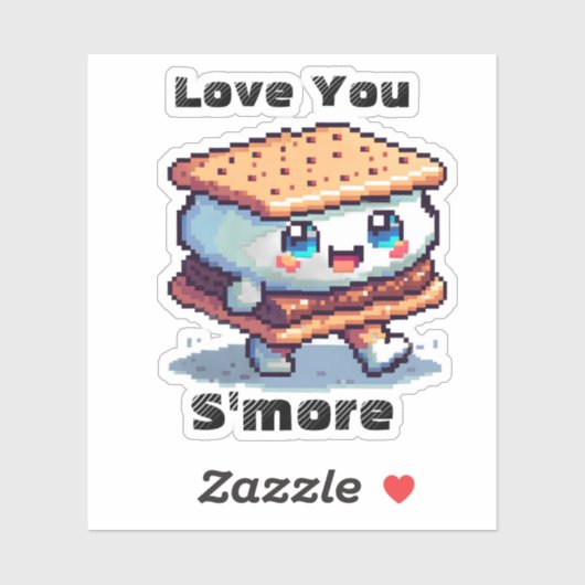 Hou van jou is meer | Schattigee Pixel Art Pun Sticker (Vel)