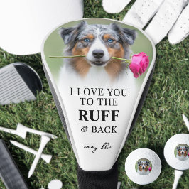 Hou van jou tot de ruwe huisdierhond foto golfheadcover