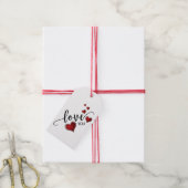 Hou van jullie kalligrafie en hart cadeaulabel (Met Touw)