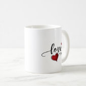 Hou van jullie kalligrafie en hart koffiemok (Voorkant rechts)