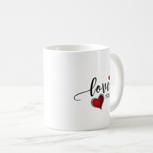 Hou van jullie kalligrafie en hart koffiemok (Voorkant rechts)