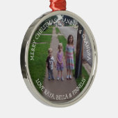Hou van jullie oma en opa Kerstmis Metalen Ornament (Rechts)