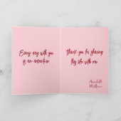 Hou van katten en wees mijn Valentijn Kaart (Binnen)