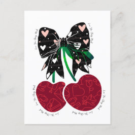 Hou van kersen veel grappig fruit briefkaart