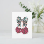 Hou van kersen veel grappig fruit briefkaart (Staand voorkant)