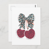 Hou van kersen veel grappig fruit briefkaart (Voorkant / Achterkant)