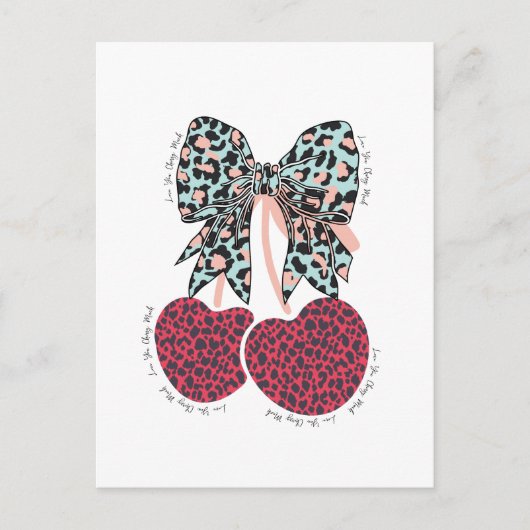 Hou van kersen veel grappig fruit briefkaart (Voorkant)