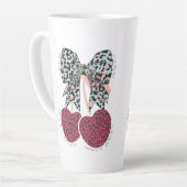 Hou van kersen veel grappig fruit latte mok (Linkerhoek)