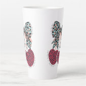 Hou van kersen veel grappig fruit latte mok (Voorkant)