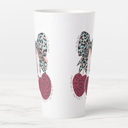 Hou van kersen veel grappig fruit latte mok (Voorkant)