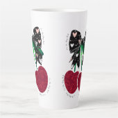 Hou van kersen veel grappig fruit latte mok (Voorkant)