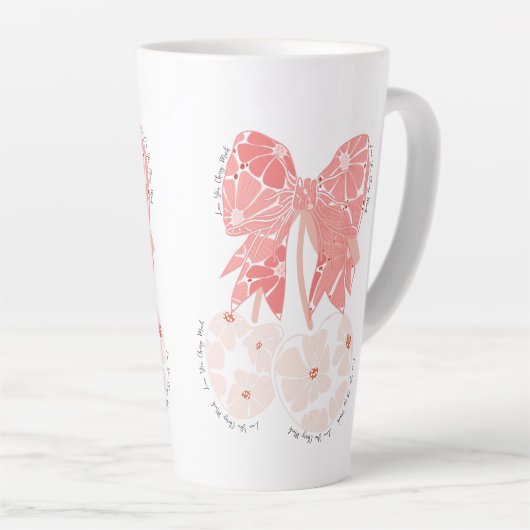 Hou van kersen veel grappig fruit latte mok (Rechterhoek)