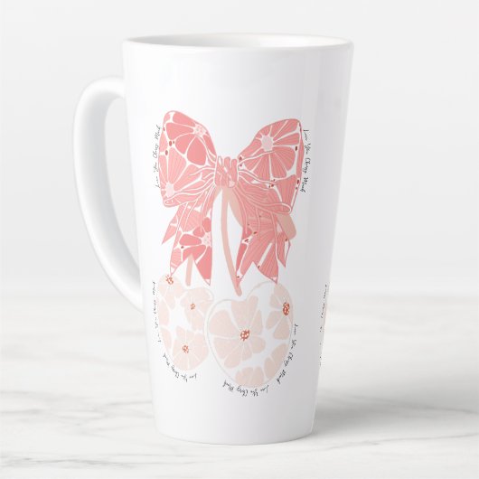 Hou van kersen veel grappig fruit latte mok (Linkerhoek)