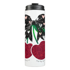 Hou van kersen veel grappig fruit thermosbeker