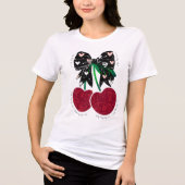 Hou van kersen veel grappig fruit Tri-Blend shirt (Voorkant)