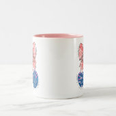 Hou van kersen veel grappig fruit tweekleurige koffiemok (Center)