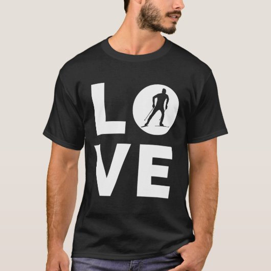 Hou van langlaufen t-shirt (Voorkant)