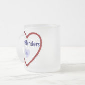 Hou van linkshandigen matglas koffiemok (Voorkant links)