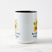 Hou van mama met zonnebloem tweekleurige koffiemok (Center)