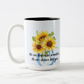 Hou van mama met zonnebloem tweekleurige koffiemok (Links)